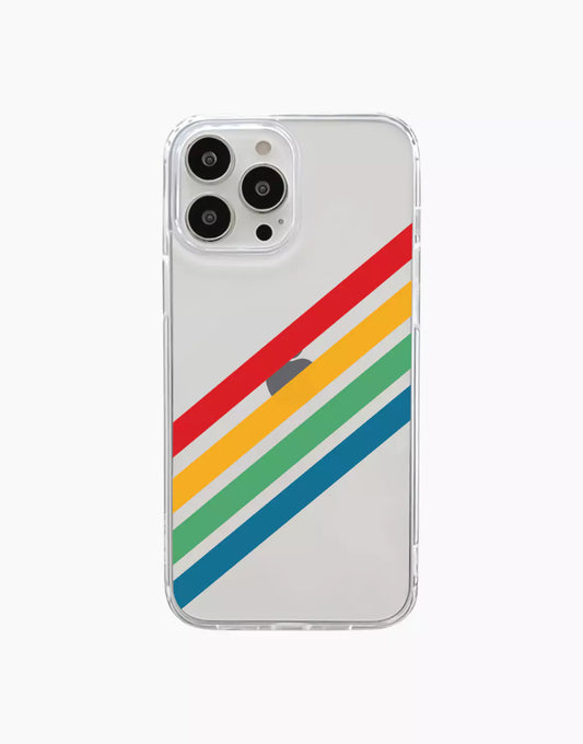 Coque iPhone à rayures rétro