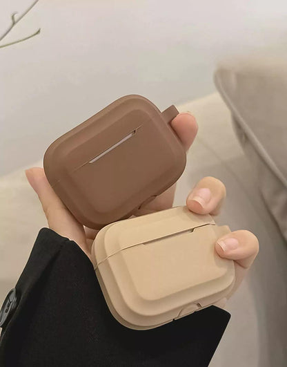 Simple Soft Matte Vintage Airpods Case - URBANLUSA