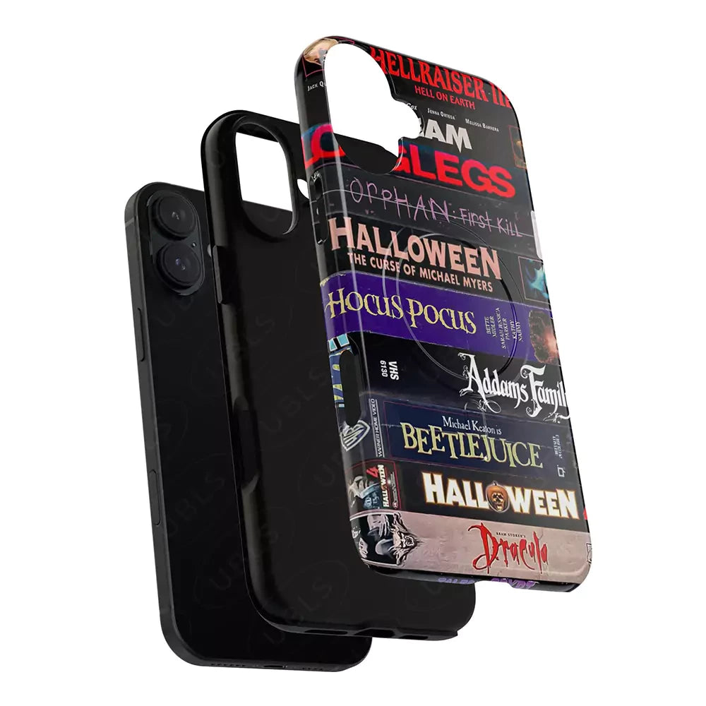 Retro Horror VHS Tape Collage Phone Case