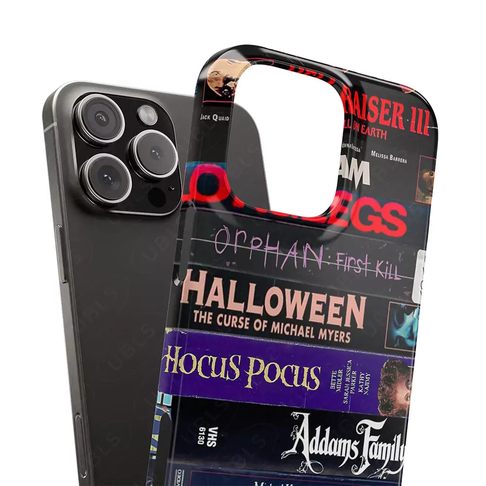 Retro Horror VHS Tape Collage Phone Case