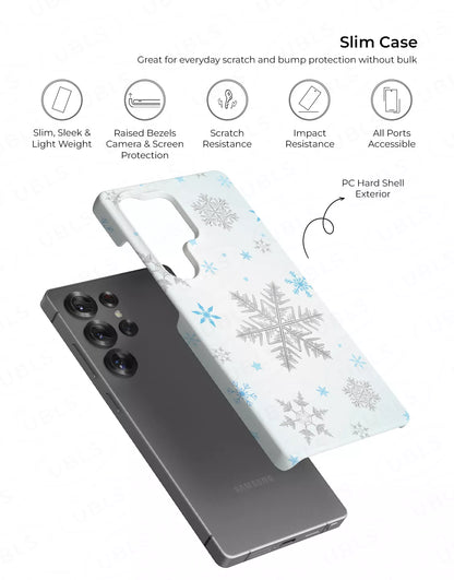 Aesthetic Winter Snowflakes iPhone Case