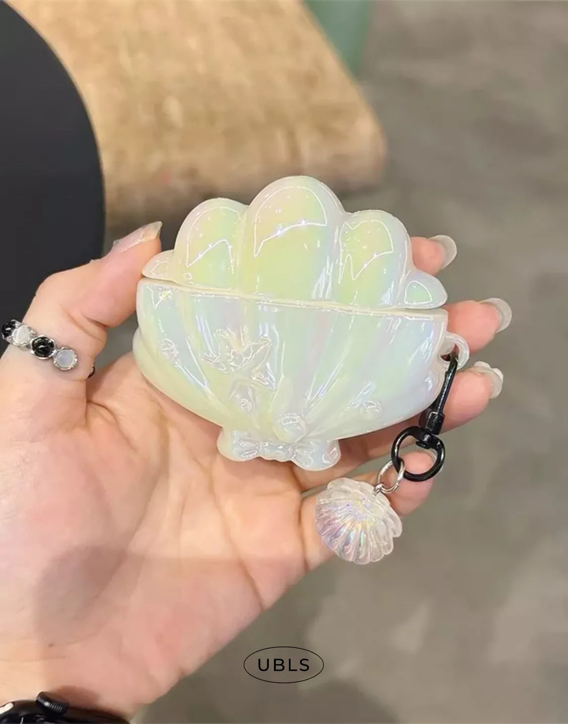 Colorful Seashell Glittery AirPods Case