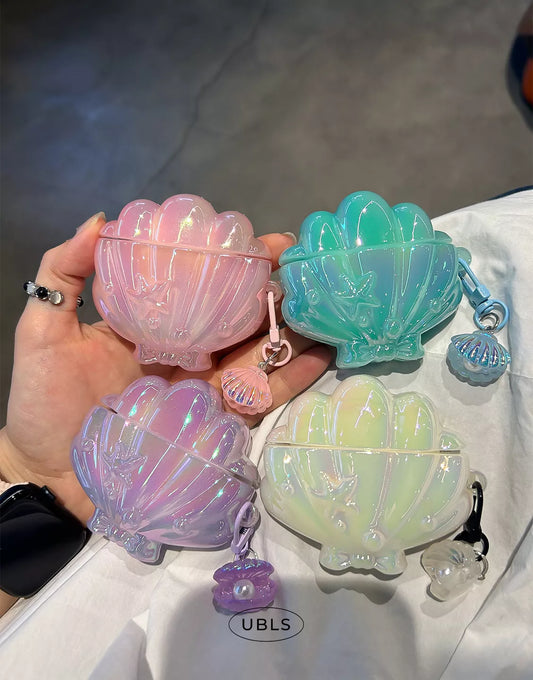 Colorful Seashell Glittery AirPods Case