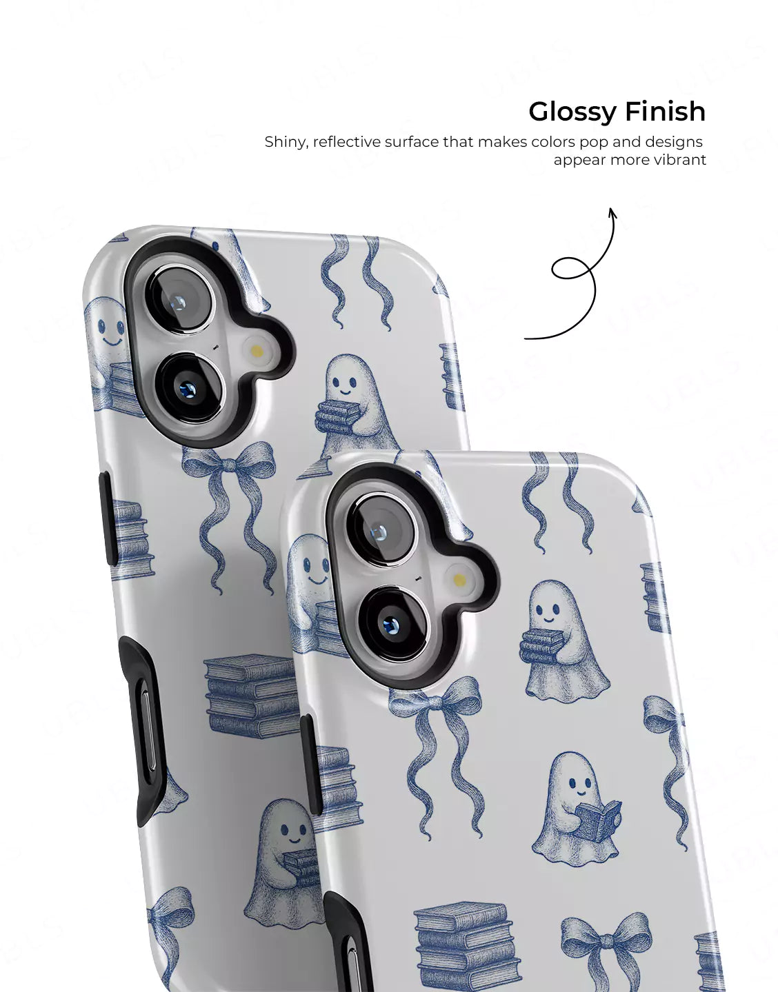 Kawaii Coquette Ghosts Love Books Phone Case