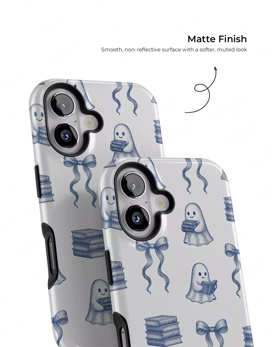 Kawaii Coquette Ghosts Love Books Phone Case