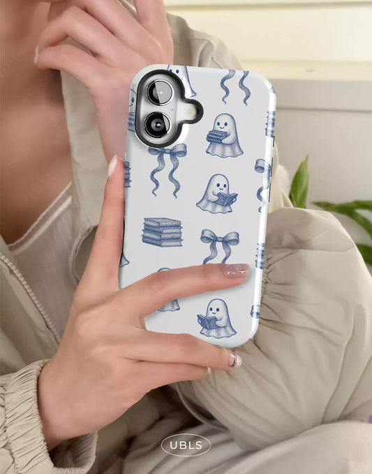 Kawaii Coquette Ghosts Love Books Phone Case