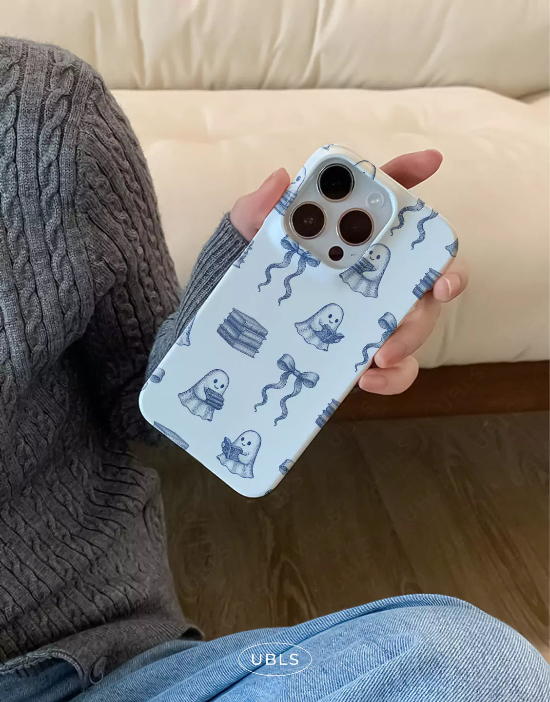 Kawaii Coquette Ghosts Love Books Phone Case