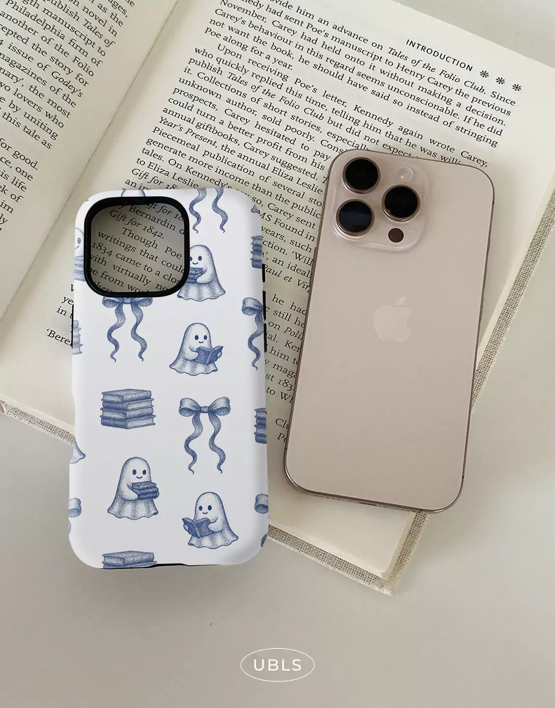 Kawaii Coquette Ghosts Love Books Phone Case