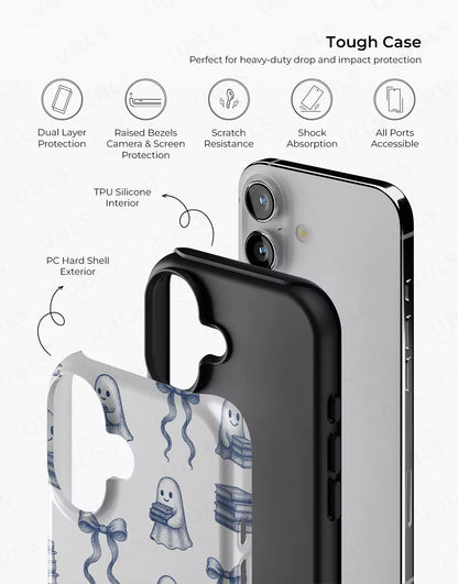 Kawaii Coquette Ghosts Love Books Phone Case