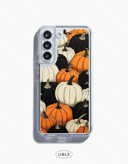 Cozy Autumn Halloween Pumpkin Patch Clear Samsung Case