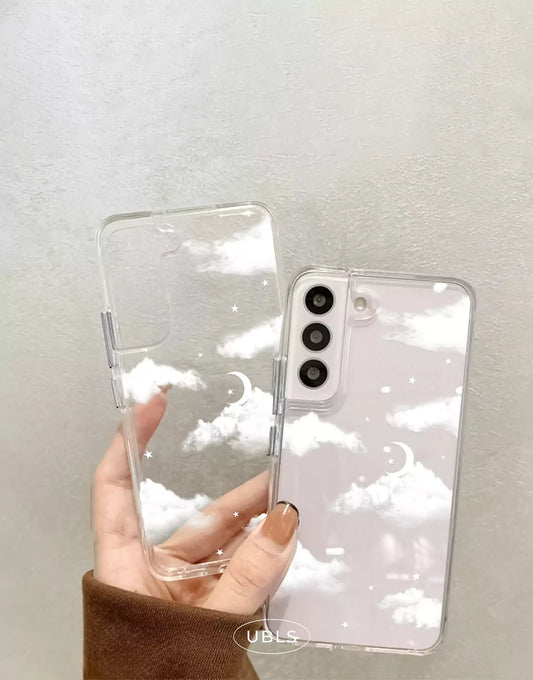 Coque de téléphone à motif de sourire esthétique pour iPhone / Samsung