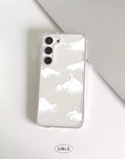 Coque de téléphone à motif de sourire esthétique pour iPhone / Samsung