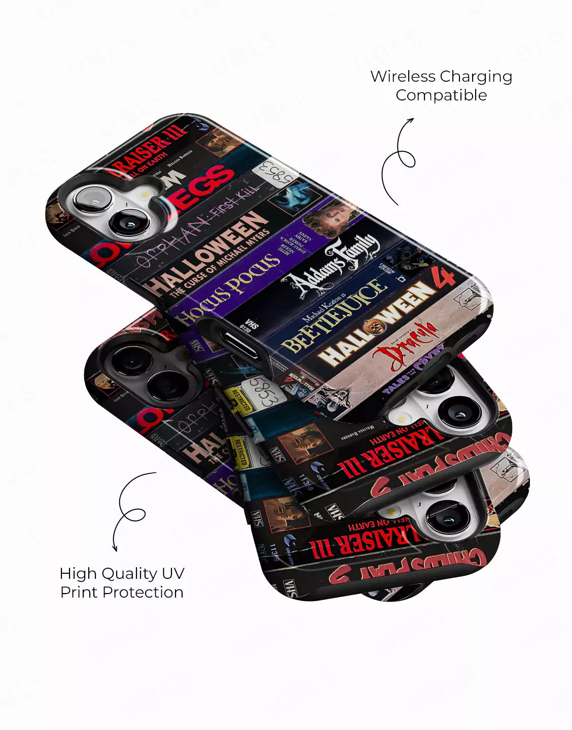 Retro Horror VHS Tape Collage Phone Case