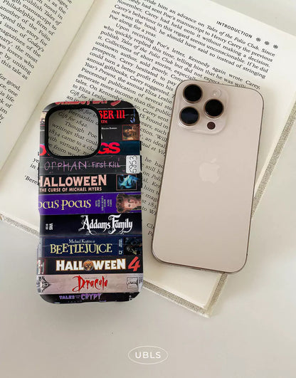 Retro Horror VHS Tape Collage Phone Case