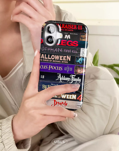 Retro Horror VHS Tape Collage Phone Case