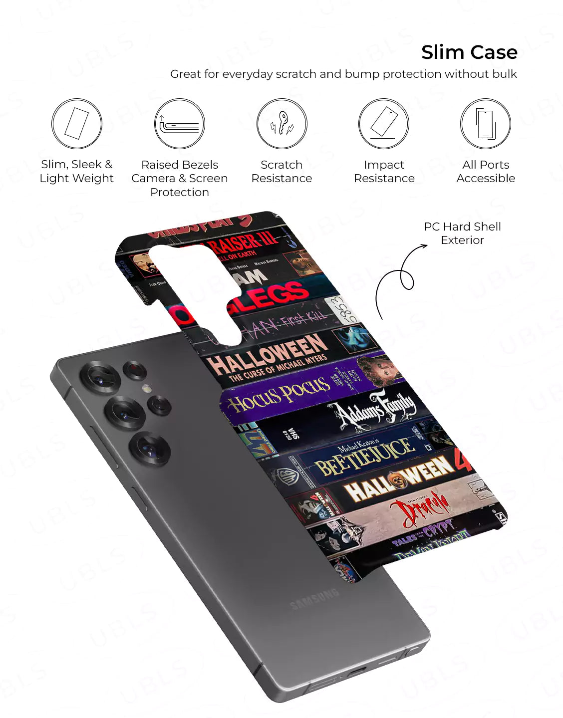 Retro Horror VHS Tape Collage Phone Case