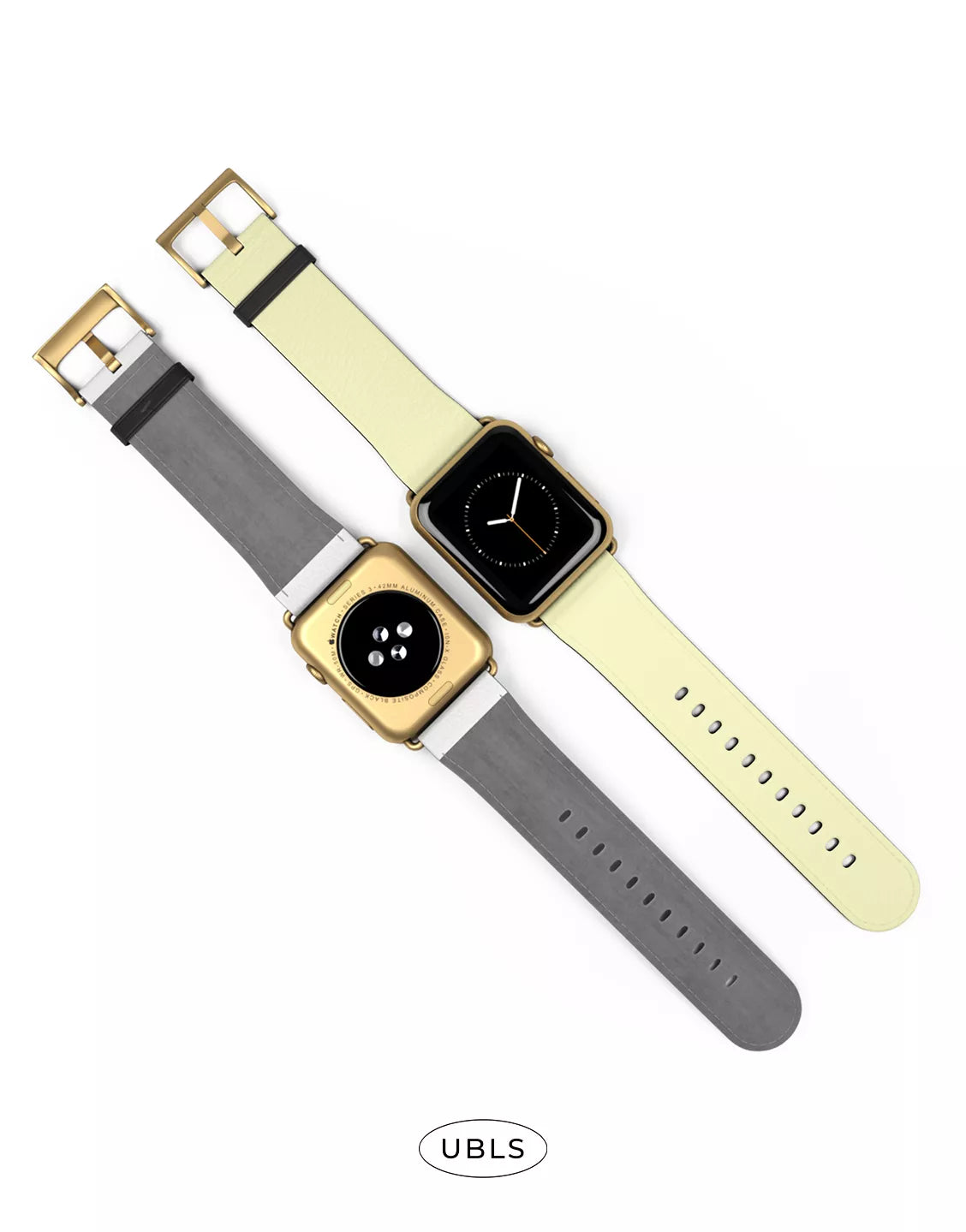 Summer Solid Butter Yellow Vegan Leather Apple Watch Band