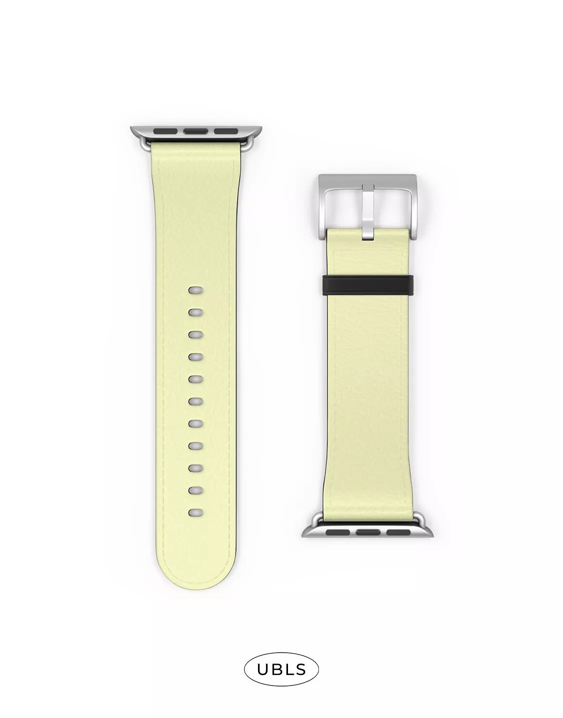 Summer Solid Butter Yellow Vegan Leather Apple Watch Band