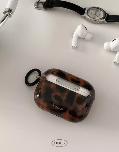 Tortoiseshell Amber Glossy AirPods Case