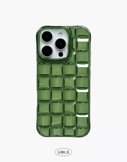 Vintage Green Woven Pattern iPhone Case