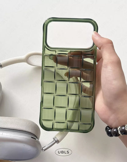 Vintage Green Woven Pattern iPhone Case