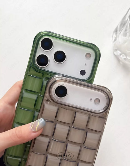 Vintage Green Woven Pattern iPhone Case
