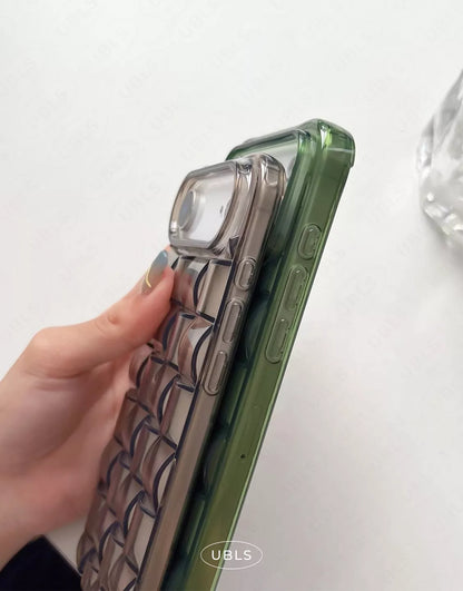 Vintage Green Woven Pattern iPhone Case