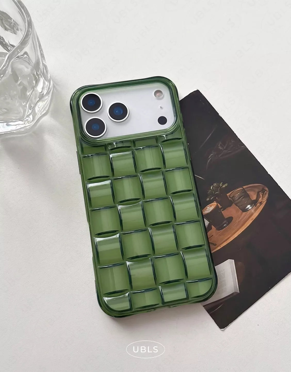 Vintage Green Woven Pattern iPhone Case