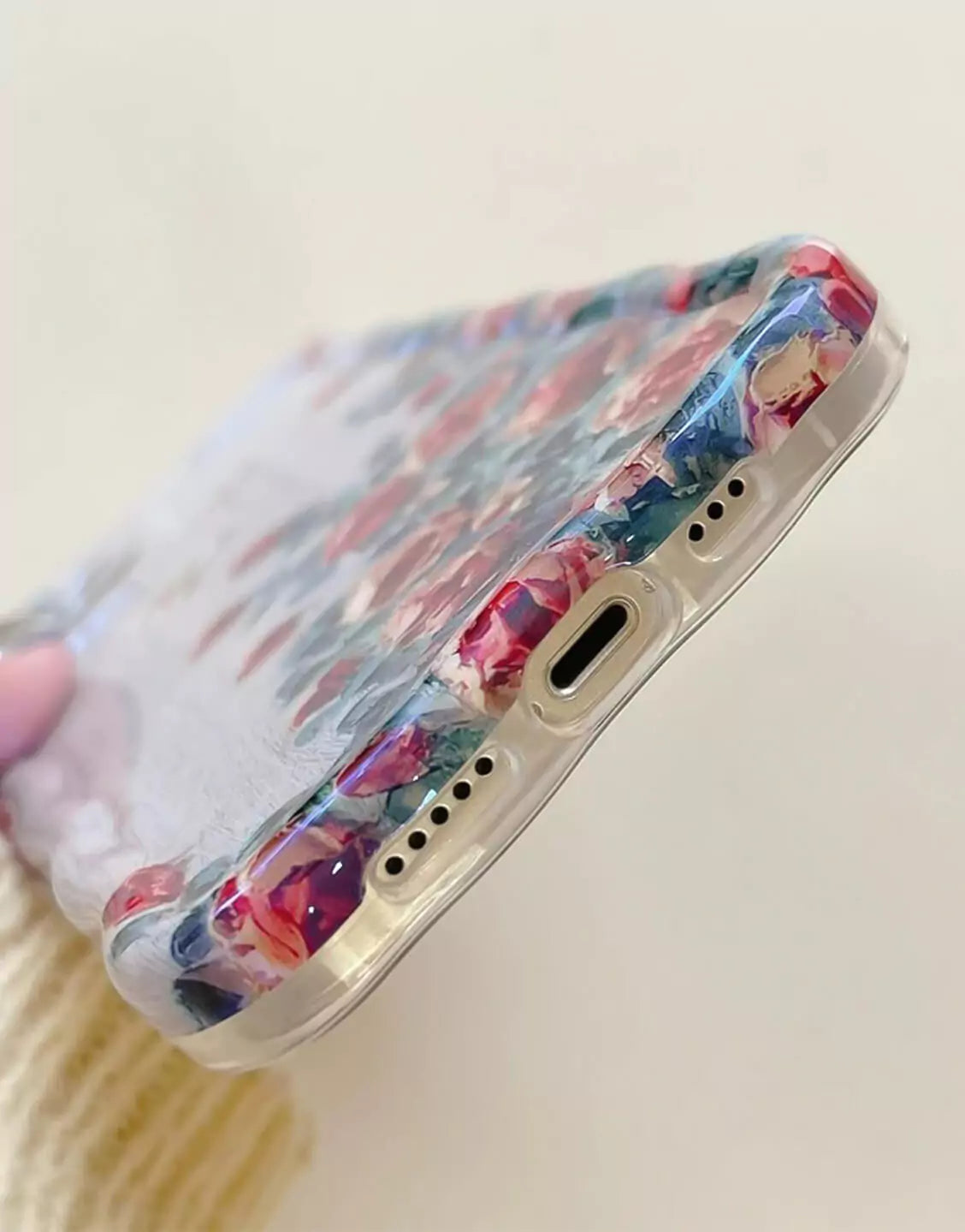 Glossy Wavy Flowers iPhone Case - URBANLUSA