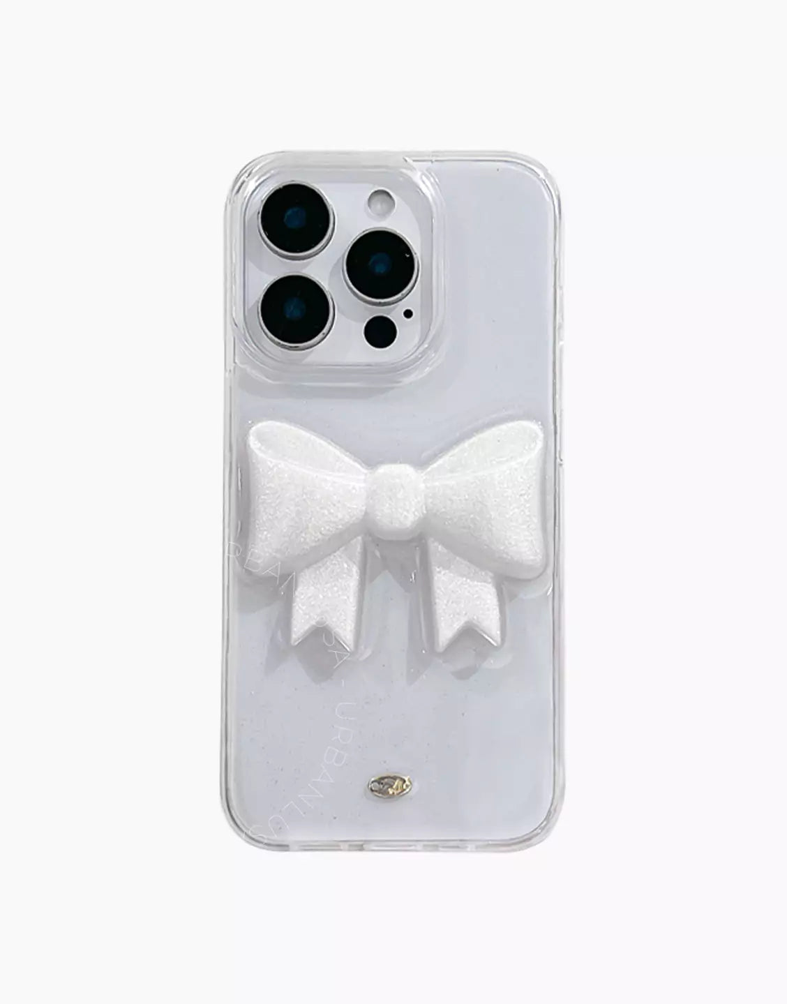 Beautiful Glitter 3D Bow Clear Phone Case for iPhone 16 15 14 13 12 Pro Max Cute Kawaii iPhone 16 15 14 13 12 Case Fairycore Aesthetic Phone Case Modern Minimalist