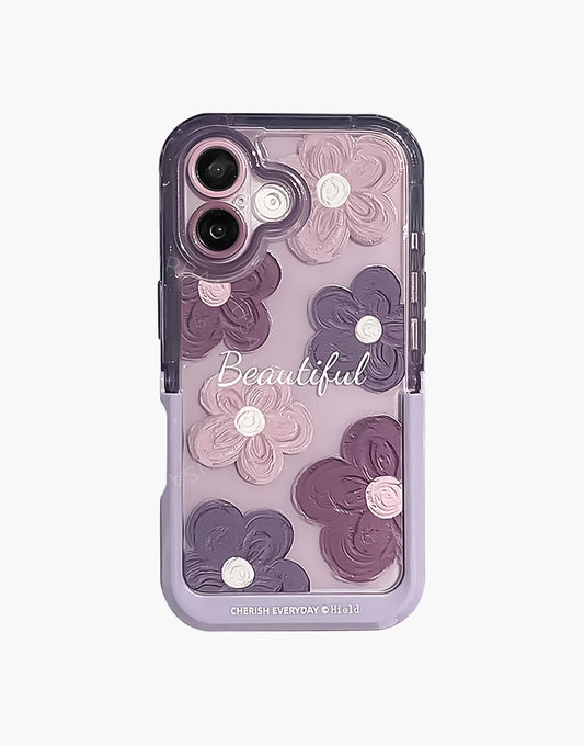 Beautiful Violet Flowers Bracket iPhone Case