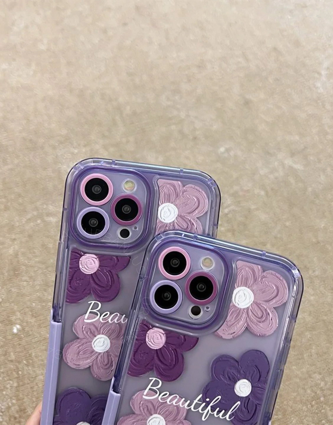 Beautiful Violet Flowers Bracket iPhone Case