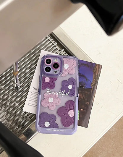 Beautiful Violet Flowers Bracket iPhone Case