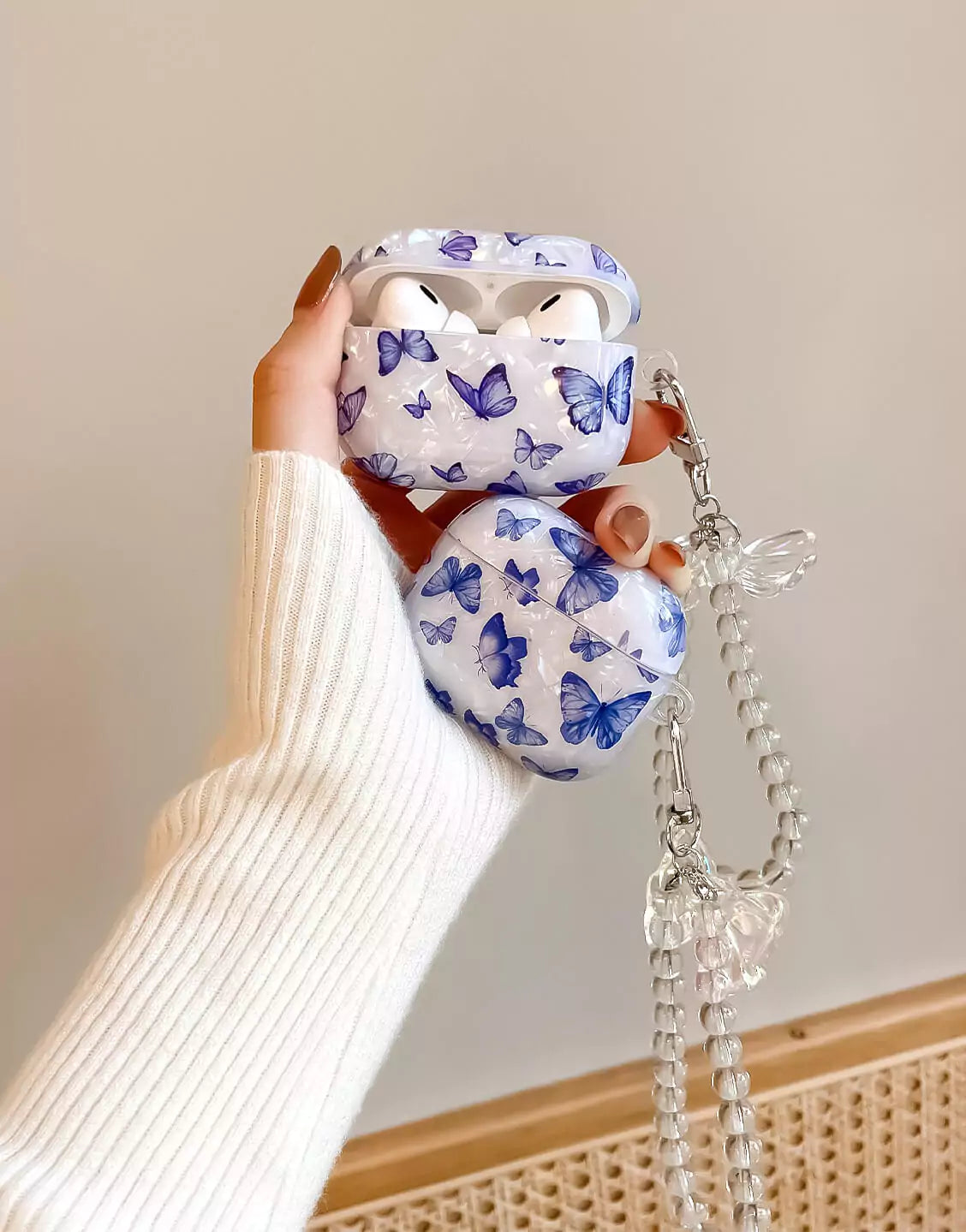 Dreamy Blue Butterflies AirPods Case - URBANLUSA