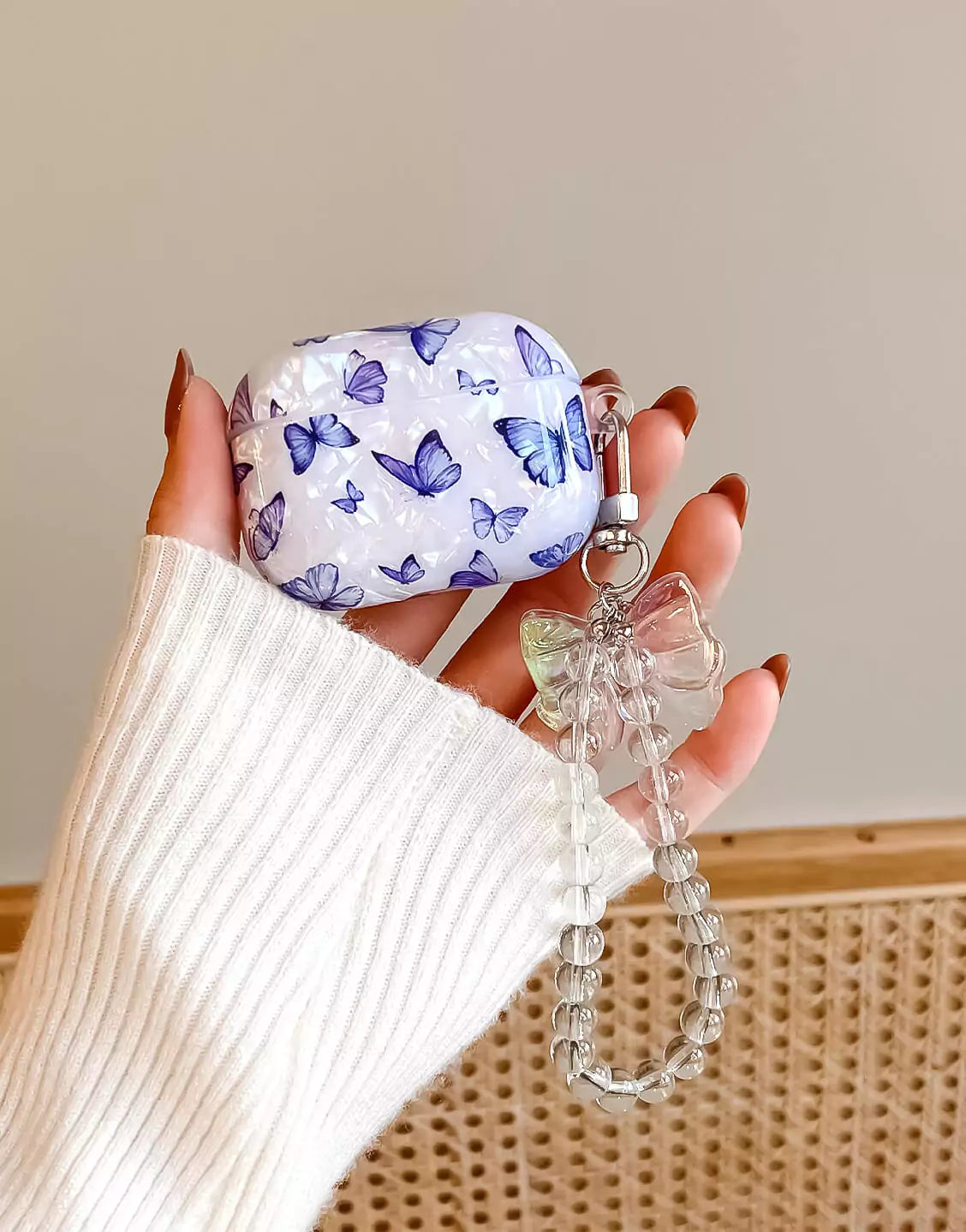 Dreamy Blue Butterflies AirPods Case - URBANLUSA