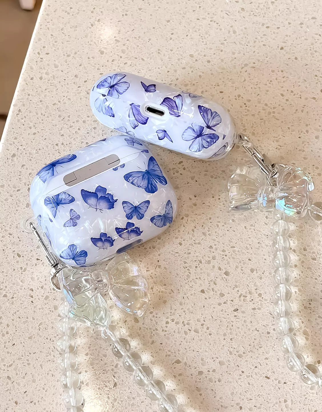 Dreamy Blue Butterflies AirPods Case - URBANLUSA