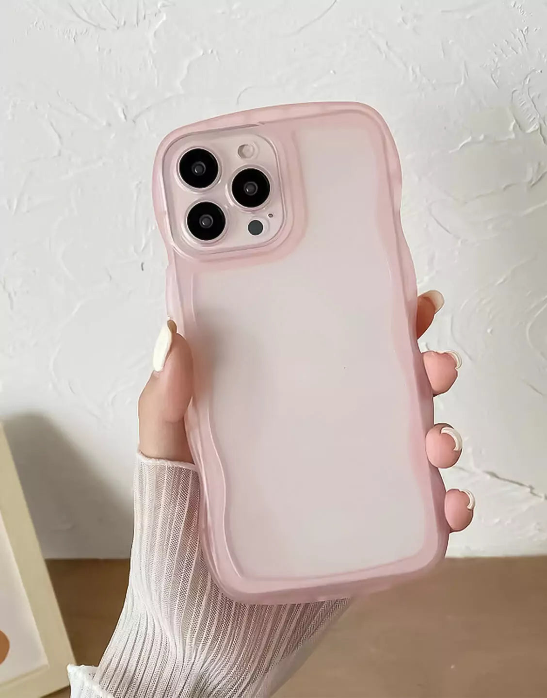 Cute Wavy Transparent iPhone Case - URBANLUSA