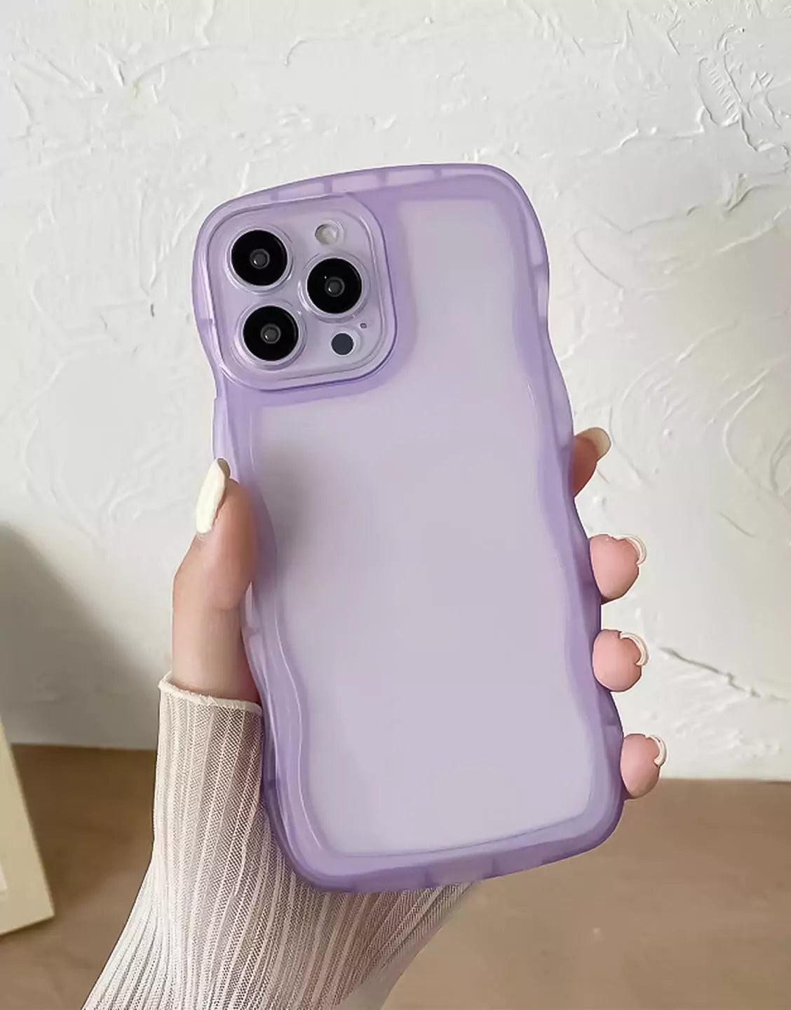 Cute Wavy Transparent iPhone Case - URBANLUSA