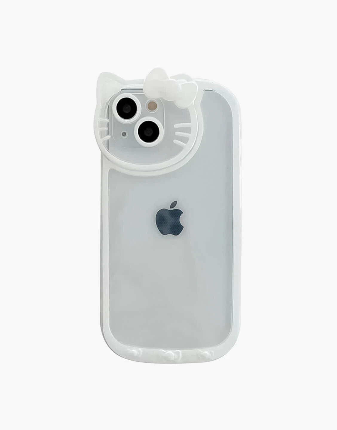 Kawaii Kitty Head Transparent iPhone Case - URBANLUSA