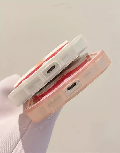 Coque iPhone transparente ondulée mignonne