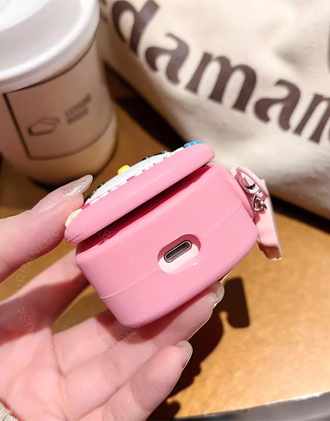 Kawaii Pink Flip Phone Kitty Mirror AirPods 4 Pro 2 Case AirPods 3 Case AirPods 1 2 Case, Cute AirPods Case, AirPods Pro Case, Aesthetic AirPods Case