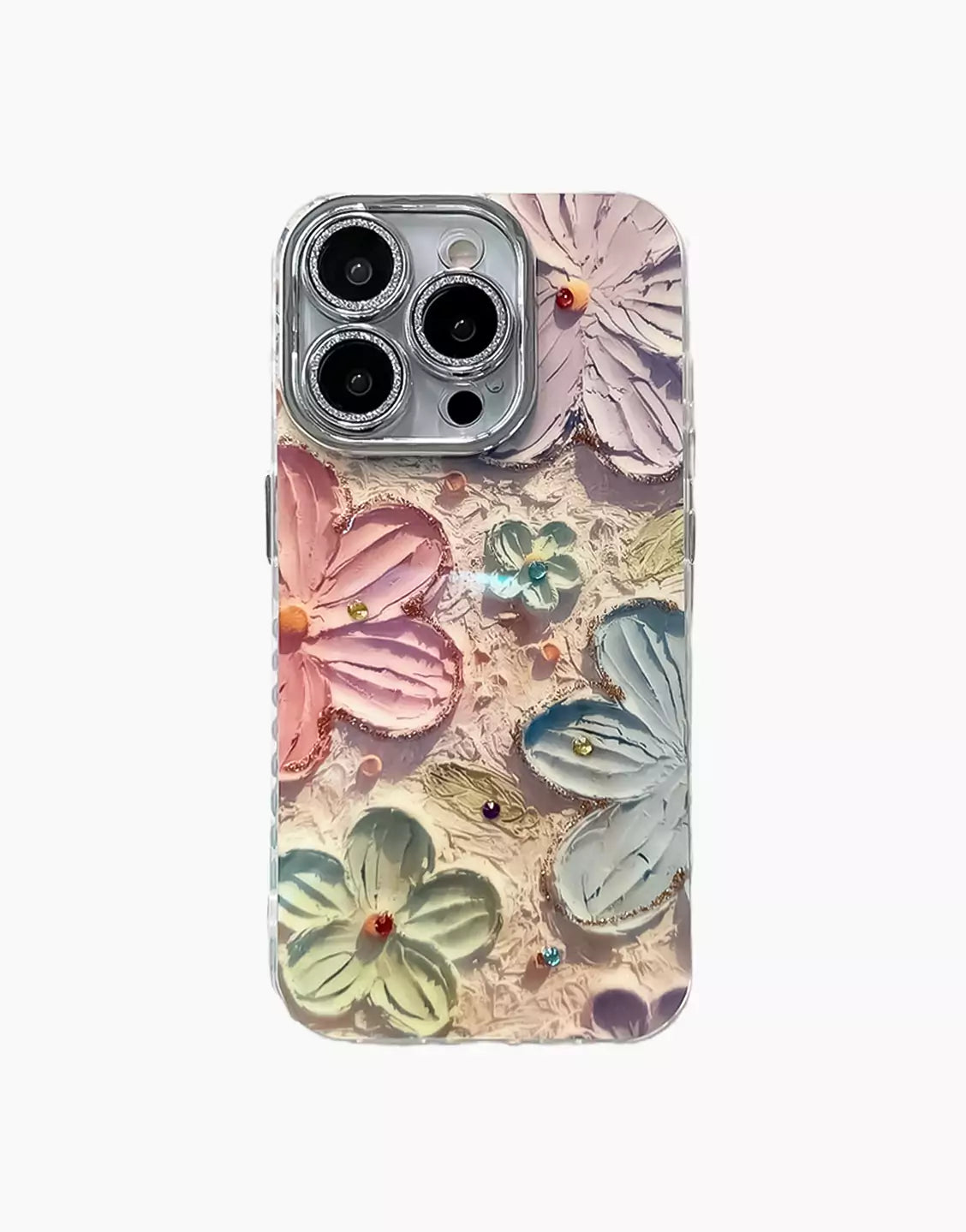 Luxury Flowers Glitter Laser iPhone/Samsung Case - URBANLUSA