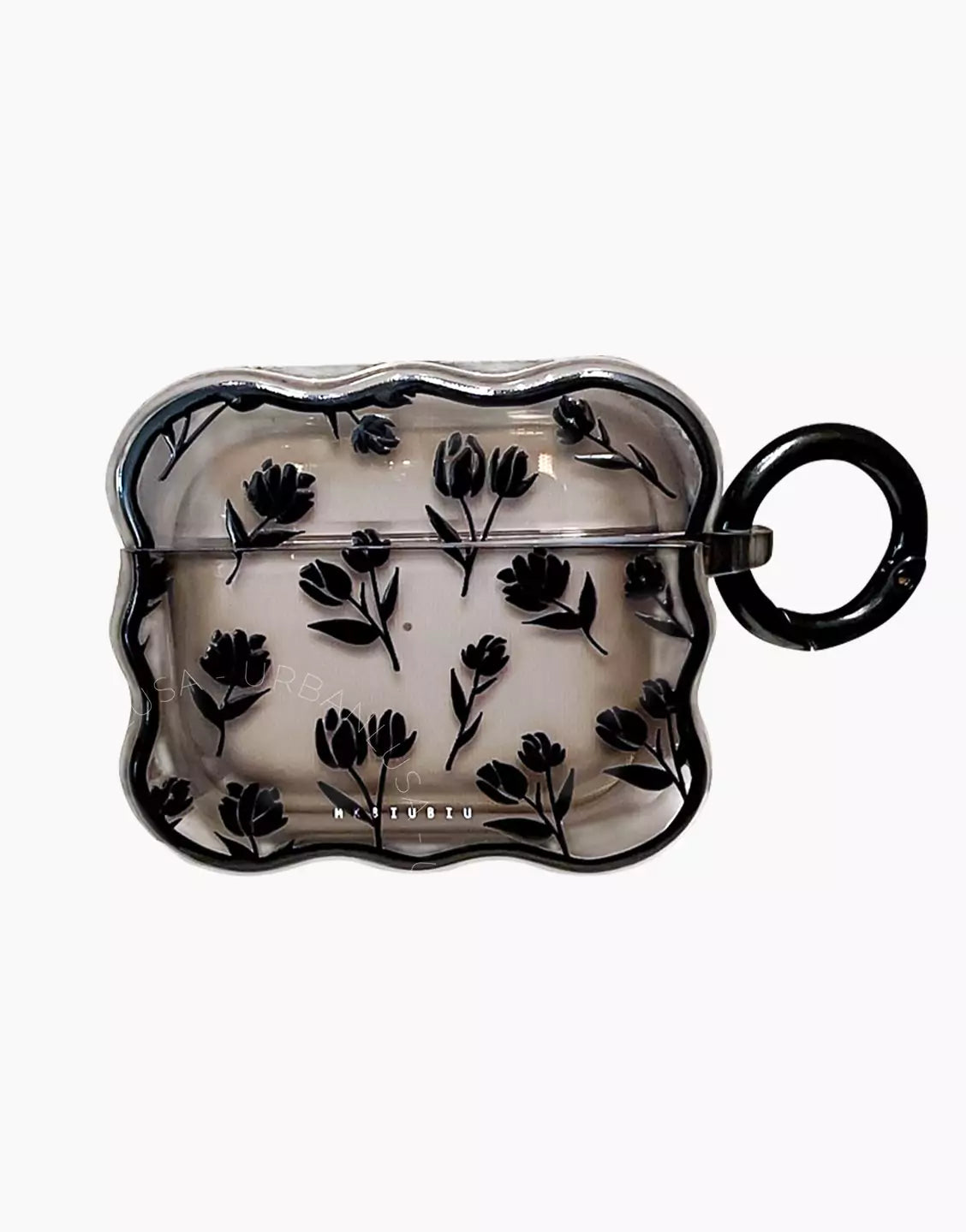 Retro Black Grunge Tulip Flower AirPods Case - URBANLUSA