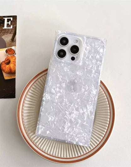 Aesthetic Square Shell Pattern iPhone Case - URBANLUSA