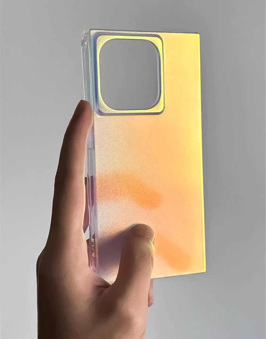 Aesthetic Sunset Square Laser iPhone Case - URBANLUSA