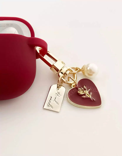 Matte Red Vintage Aesthetic AirPods Case - URBANLUSA