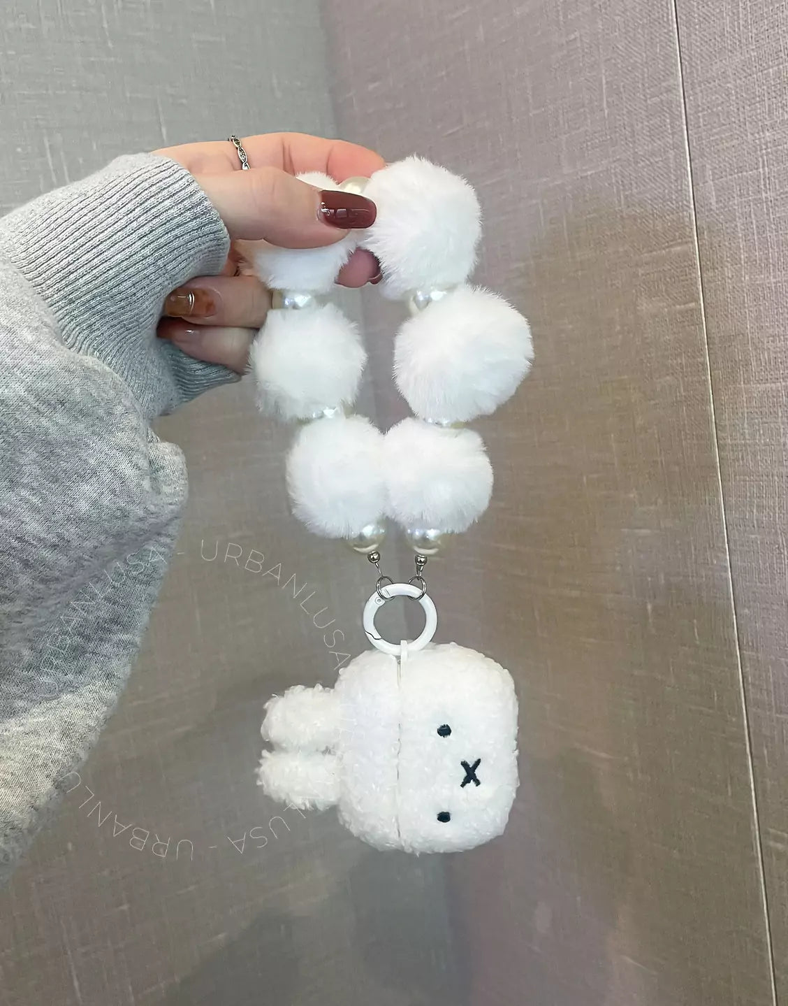 Winter Kawaii Rabbit Plushie AirPods Case