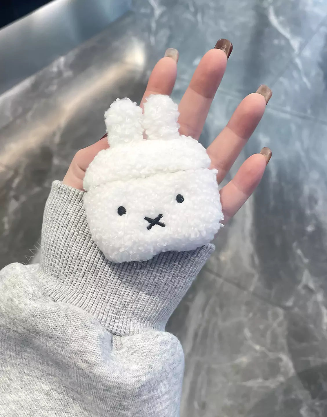 Winter Kawaii Rabbit Plushie AirPods Case