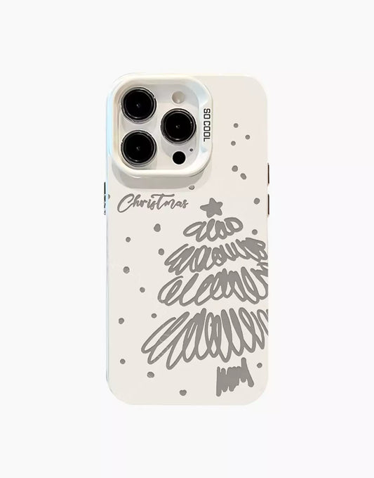 Winter White Merry Christmas iPhone Case - URBANLUSA