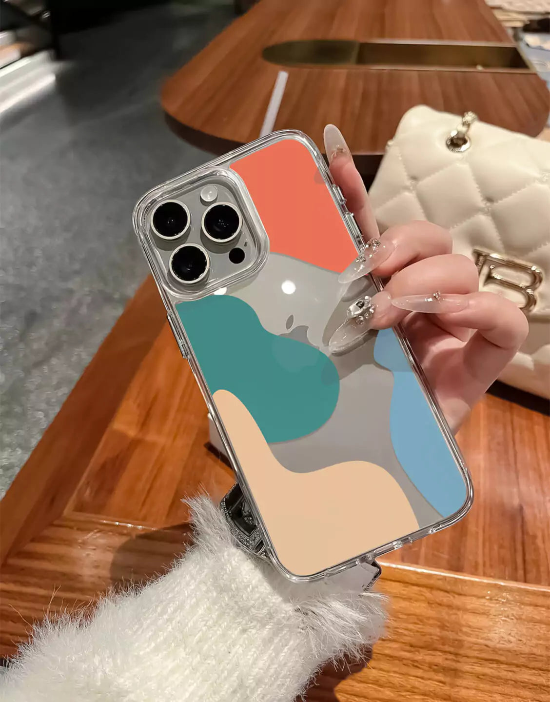 Coque de téléphone vintage moderne abstraite pour iPhone / Samsung